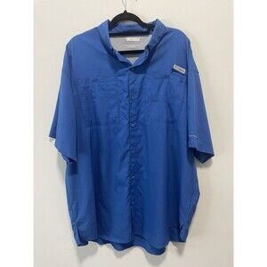 columbia pfg shirt xxl short sleeve Blue Fishing Outdoor Camping Lightweight Men